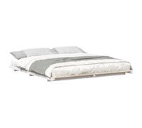Gecheer Struttura letto a terra Bianco 180 x 220 cmGiroletto moderno