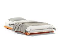 Gecheer Struttura letto a terra Cera marrone 100 x 220 cmGiroletto moderno