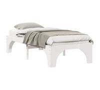Gecheer Struttura letto a terra con archiviazione Bianco 100 x 200 cmGiroletto moderno