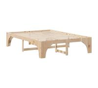 Gecheer Struttura letto a terra con contenitore, assemblaggio pratico, profilo basso, spazio ottimizzato, Marrone 150x200 cm per arredamento moderno