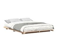 Gecheer Struttura letto a terra Marrone 140 x 200 cmGiroletto moderno