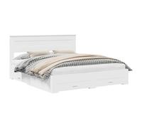 Gecheer Struttura Letto con Cassetti, Letto Spazio Urbano, Legno Multistrato, Letto Con Stoccaggio, Design Elegante, Base Materasso Robusta