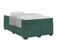 Gecheer Struttura letto con materasso Verde scuro 120 x 200 cm VellutoGiroletto con Materasso
