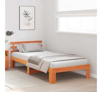 Gecheer Struttura Letto in Legno di Pino Marrone Cerato Legno MasselloGiroletto moderno