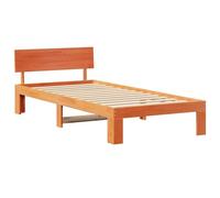 Gecheer Struttura Letto Legno Massello, Letto 90x200 cm con Design Rialzato, Spazio Sottostante per Biancheria e Abbigliamento per Adulti