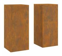 Gecheer Supporti per piante, 2 pcs Ruggine 24 x 24 x 55 cm per spazio verde esterno