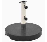Gecheer Supporto Parasole, Base Stabile in Granito Nero Circolare da 20 kg Peso per Ombrellone Resistenti al Vento per Terrazzo Giardino Esterni