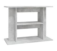 Gecheer Supporto Per Acquario Con Scaffale In Truciolato Grigio Cemento 80X35X60 Cm
