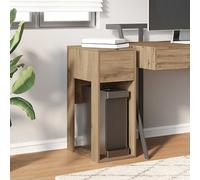 Gecheer Supporto per computer a torre con cassetto, rovere, 30x44x74 cm