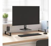 Gecheer Supporto per Monitor Nero 100x35x8cm Vetro Temperato e Metallo,Supporto Ergonomico per PC Monitor,Laptop,Computer,Dvd,Notebook, Supporto per Tastiera per Computer,P374230