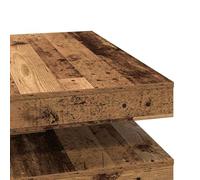 Gecheer Tavolino da Caffè Girevole a 360 Gradi Antico 90x90x34,5 cmTavoli Fine Marrone