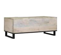 Gecheer Tavolino da salotto Bianco, Nero 100 x 50 x 40 cmTavoli Fine Marrone