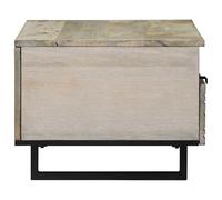 Gecheer Tavolino da salotto con cassetto Bianco, Nero 80 x 50 x 40 cmTavoli Fine Marrone