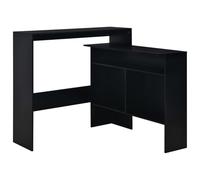 Gecheer Tavolo da bar con 2 piani, nero, 130x40x120 cm, per casa
