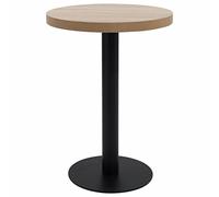 Gecheer Tavolo da bistrot marrone chiaro, 60 cm, MDF, tavolo alto da bistrot per cucina, bar, sala da pranzo, caffè