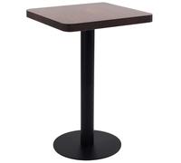 Gecheer Tavolo da bistrot marrone scuro, 50 x 50 cm, MDF, tavolo alto da bistrot per cucina, bar, sala da pranzo, caffè