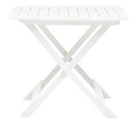 Gecheer Tavolo da Giardino Bianco 79x72x70 cm PlasticaTavolo pieghevole per terrazzo