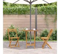 Gecheer Tavolo da Giardino Pieghevole 70 cm in Massello di AcaciaTavolo pieghevole per terrazzo