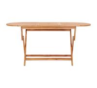 Gecheer Tavolo da Giardino Pieghevole, Dimensioni 160x80x75 cm, Massello di Teak, per Esterno e Terrazza