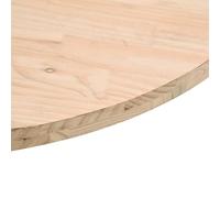 Gecheer Tavolo da Pranzo in Legno di Pino, Diametro 50 cm, Non Trattato, Montaggio Facile