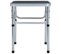 Gecheer Tavolo Pieghevole da Campeggio Grigio in Alluminio 60x45cmArredo da esterno comodo
