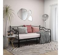 Gecheer Telaio Divano Letto Estraibile Nero in Metallo 90x200 cm,Struttura,Telaio,Letto,Giroletto,Singolo,Matrimoniale,Struttura Letto,Moderna,Letto con Doghe,J324764