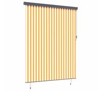 Gecheer Tenda a Rullo Esterna Rigato Giallo e Blu 200 x 250 cm Tessuto - Stile Vivace e Durevole
