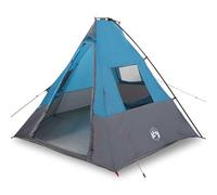 Gecheer Tenda con tetto Altro con sfiato dell'aria Blu e Nero 383 x 338 x 217 cmTenda da Giardino