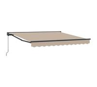 Gecheer Tenda da Esterno Retrattile, 350x250 cm Beige Tessuto Resistente UV e Acqua, Creazione Zone d'Ombra Moderna e Durevole per Balconi, Patii, Giardini