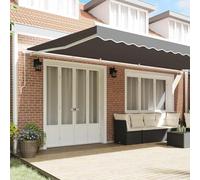 Gecheer Tenda da Sole Bianco 6 x 3 m MetalloTenda da Sole Manuale