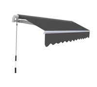 Gecheer Tenda da sole pieghevole, ombreggiatura esterna resistente, 300 cm, alluminio e poliestere, per giardino e terrazzo