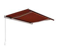 Gecheer Tenda da sole retrattile manuale, ombreggiante per esterni 400x300 cm in alluminio e tessuto anti-UV, per terrazza balcone patio e ristorante