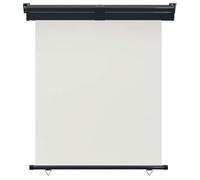 Gecheer Tenda laterale per balcone, privacy protezione dal vento e sole, schermo in poliestere UV resistente, rullo in alluminio autobloccante 145x250 cm crema, per arredo esterno e copertura