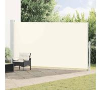 Gecheer Tenda laterale retrattile per patio parasole orizzontale esterno protegge la privacy protezione UV separatore terrazza esterna balcone retro automatico crema 200 x 500 cm