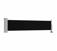 Gecheer Tenda laterale retrattile per patio, privacy e freschezza istantanea 60x300 cm nero in poliestere resistente ai raggi UV, per balcone, terrazza o giardino