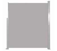 Gecheer Tenda laterale retrattile, privacy per patio e balcone, 120x500 cm, grigio, tessuto in poliestere resistente ai raggi UV, per protezione solare e vento, adatta per terrazze e spazi esterni