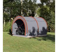 Gecheer Tenda porta biciclette Grigio e arancione 256 x 222 x 182 cmtenda porta biciclette