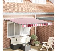 Gecheer Tenda Retrattile Automatica Rossa e Bianca 300x250 cmLetti moderni