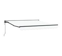 Gecheer Tenda Retrattile, crea zone d’ombra, design moderno, transizione fluida, tessuto di qualità, 300x250 cm, bianco, per balconi o patii
