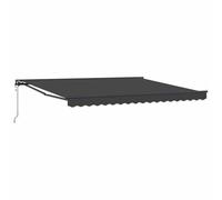 Gecheer Tenda Retrattile, crea zone d’ombra, design moderno, transizione fluida, tessuto di qualità, 400x300 cm, antracite, per balconi o patii