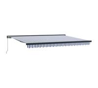 Gecheer Tenda Retrattile Manuale Blu e Bianca 450x300 cmLetti moderni