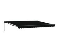 Gecheer Tenda Retrattile Nero, Tessuto di Alta Qualità 400x300 cm per Zone d'Ombra, Balconi, Patii, Design Moderno con Transizione Fluida