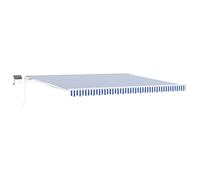 Gecheer Tenda Retrattile with Blu e bianco 4.5 x 3 m Tessuto e metallobalcone terrazzo tenda