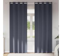 Gecheer Tende con tende 2 pcs Antracite 245 x 140 cm Poliesteretenda oscurante per balconi