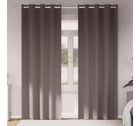 Gecheer Tende con tende 2 pcs Marrone scuro 245 x 140 cm Poliestereveneziana avvolgibile