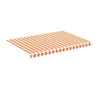 Gecheer Tessuto di ricambio per tenda da sole, poliestere resistente ai UV 3,5x2,5 m, giallo e arancio, per patio terrazzo giardino