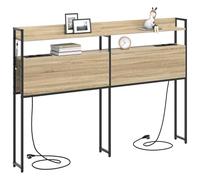 Gecheer Testata contenitore rovere sonoma 140 cm Legno multistratoTestiera Letto Velluto