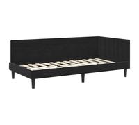 Gecheer Testata Letto Angolare Velluto Nero 90x200 cm, Comfort, Robustezza, Estetica Moderna, Ideale per Stanze da Letto