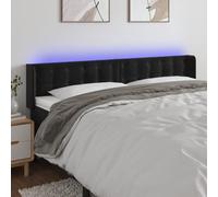 Gecheer Testiera a LED,Testiera,Spalliera,Testata,per Letto,Matrimoniale,Moderna,Testiera imbottita,Spalliera Letto,Testata Letto,Singolo,Matrimoniale,Testiera in Velluto,Nera 183x16x78/88 cm