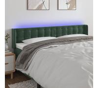 Gecheer Testiera a LED,Testiera,Spalliera,Testata,per Letto,Matrimoniale,Moderna,Testiera imbottita,Spalliera Letto,Testata Letto,Singolo,Matrimoniale,Testiera in Velluto,Verde Scuro 183x16x78/88 cm